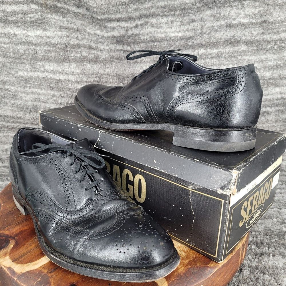 Sebago Vintage Roamers Dover Oxford Black Leather Dress Shoes w/Box Mens Size 11